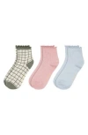 Ted Baker Assorted 3-pack Ruffle Trim Crew Socks In Multi