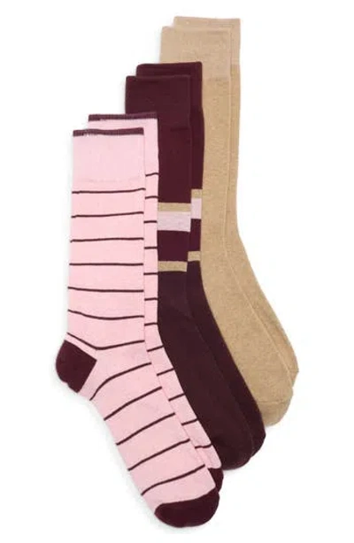 Ted Baker Assorted 3-pack Crew Socks In Red