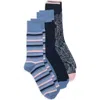 Ted Baker Assorted 3-pack Crew Socks In Blue