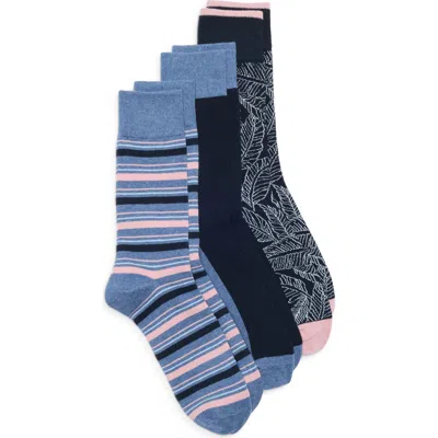Ted Baker Assorted 3-pack Crew Socks In Blue