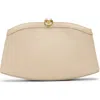 Ted Baker Aster Leather Clutch In Textured Open White