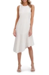 Ted Baker Asymmetric Ruffle Sleeveless Midi Dress In Ultra White