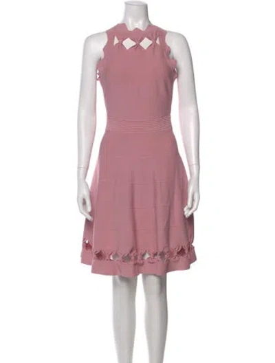 Pre-owned Ted Baker Asymmetrical Mini Dress In Pink
