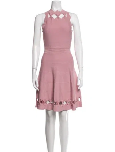 Pre-owned Ted Baker Asymmetrical Mini Dress In Pink