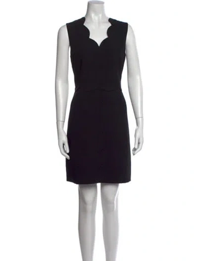 Pre-owned Ted Baker Asymmetrical Mini Dress W/ Tags In Black
