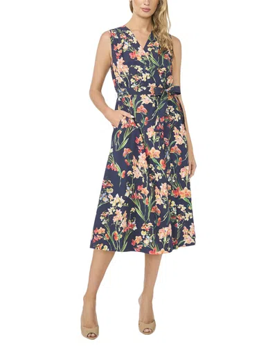 Ted Baker Aubree Floral Wrap Front Midi Dress In Multi