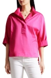 Ted Baker Avereye Batwing Popover Blouse In Bright Pink