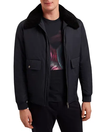 Ted Baker Avitore Bomber Jacket In Navy