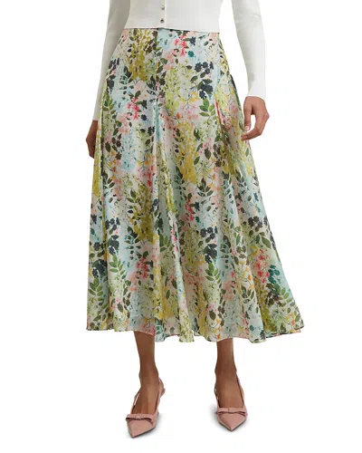 Ted Baker Azulla Seam Detailing Midi Skirt In Ivory