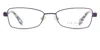 Ted Baker Ladies Purple Rectangular Eyeglass Frames B228 In Metallic
