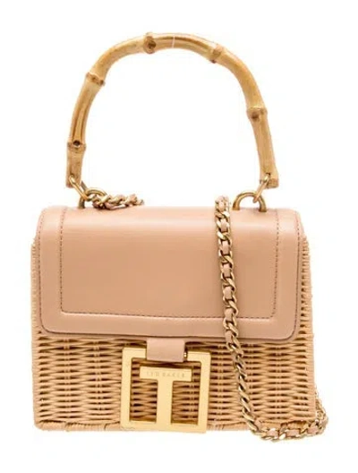 Pre-owned Ted Baker Bamboo Shoulder Bag In Neutrals