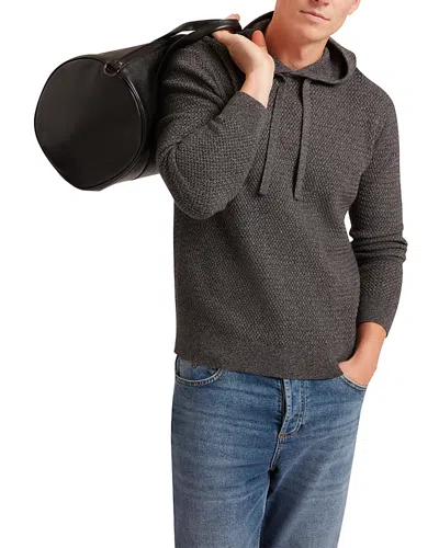 Ted Baker Bansted Textured Knit Hoodie In Gray
