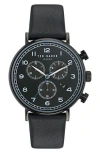 Ted Baker Men's Barnett Backlight Stainless Steel & Leather Strap Chronograph Watch/41mm