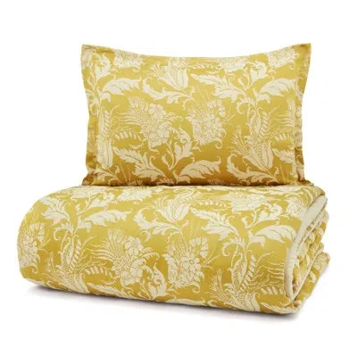 Ted Baker Baroque Cotton Blend Comforter Set In Yellow