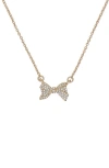 TED BAKER BARSIE CRYSTAL BOW PENDANT NECKLACE