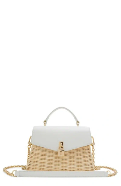 Ted Baker Basket Woven Top Handle Bag In White