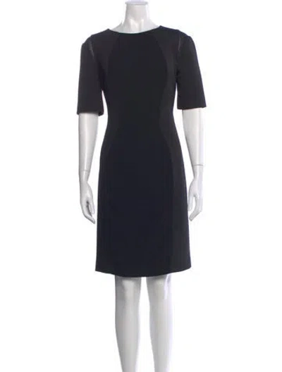 Pre-owned Ted Baker Bateau Neckline Knee-length Dress In Black