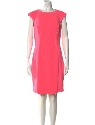 Pre-owned Ted Baker Bateau Neckline Knee-length Dress In Pink