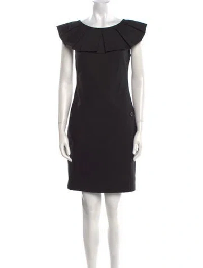 Pre-owned Ted Baker Bateau Neckline Mini Dress In Black