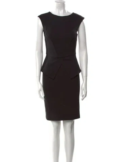 Pre-owned Ted Baker Bateau Neckline Mini Dress In Black