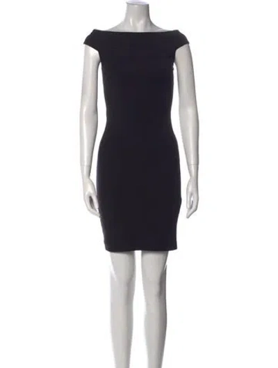 Pre-owned Ted Baker Bateau Neckline Mini Dress In Black
