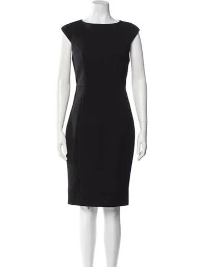Pre-owned Ted Baker Bateau Neckline Mini Dress In Black