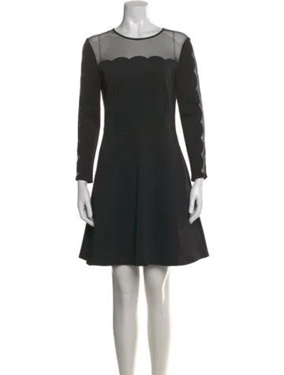 Pre-owned Ted Baker Bateau Neckline Mini Dress In Black