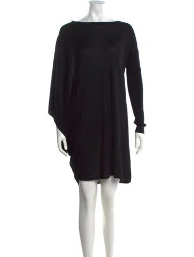 Pre-owned Ted Baker Bateau Neckline Mini Dress In Black