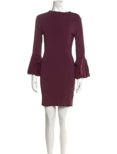 Pre-owned Ted Baker Bateau Neckline Mini Dress In Burgundy