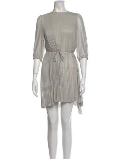 Pre-owned Ted Baker Bateau Neckline Mini Dress In Gray