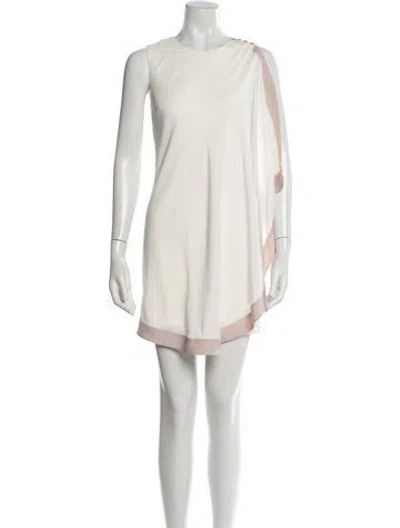 Pre-owned Ted Baker Bateau Neckline Mini Dress In Neutral