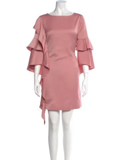 Pre-owned Ted Baker Bateau Neckline Mini Dress In Pink