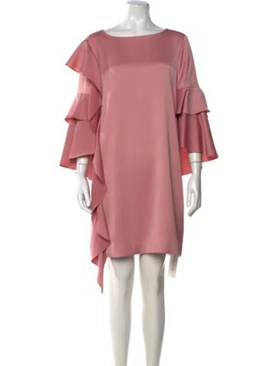 Pre-owned Ted Baker Bateau Neckline Mini Dress In Pink