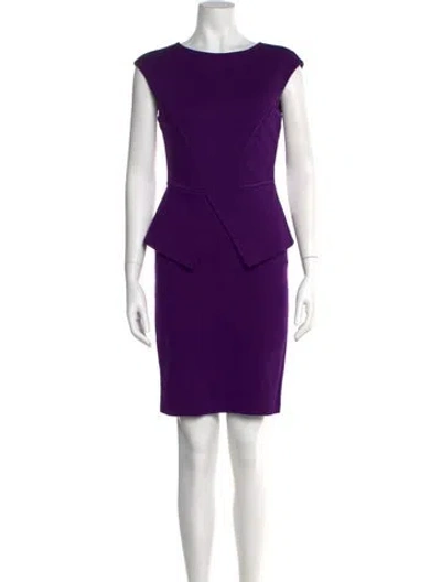 Pre-owned Ted Baker Bateau Neckline Mini Dress In Purple