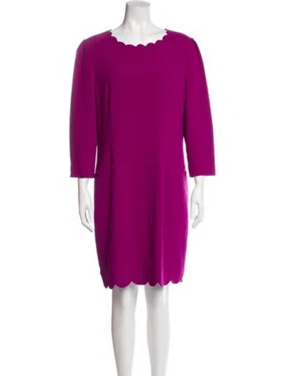 Pre-owned Ted Baker Bateau Neckline Mini Dress In Purple