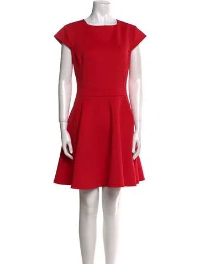 Pre-owned Ted Baker Bateau Neckline Mini Dress In Red