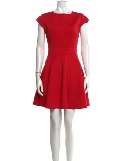 Pre-owned Ted Baker Bateau Neckline Mini Dress In Red