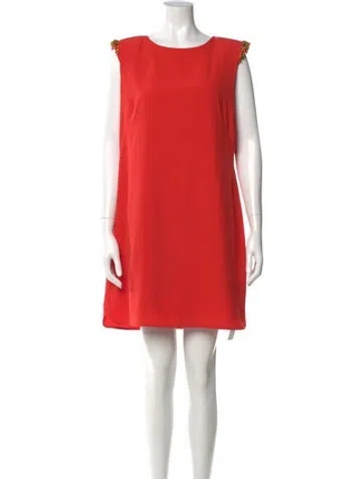 Pre-owned Ted Baker Bateau Neckline Mini Dress In Red