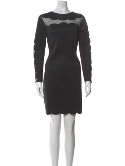 Pre-owned Ted Baker Bateau Neckline Mini Dress W/ Tags In Black
