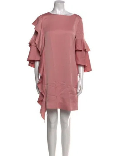 Pre-owned Ted Baker Bateau Neckline Mini Dress W/ Tags In Pink