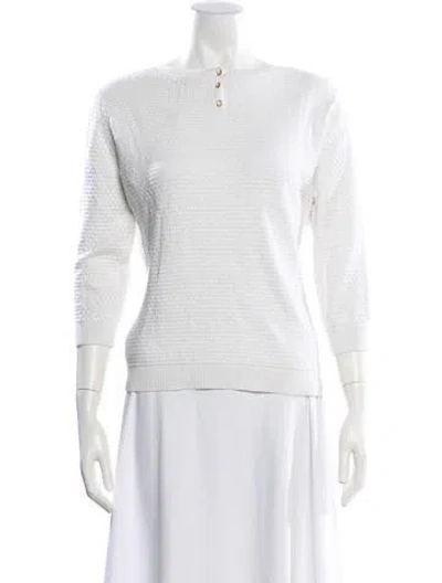 Pre-owned Ted Baker Bateau Neckline Sweater In White