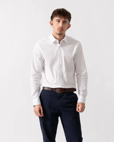 Ted Baker Baxters Mens Long Sleeve Slim Stretch Shirt In Multi