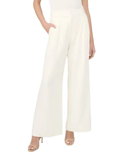 Ted Baker Beatrice Pleated Wide Leg Linen-blend Trouser In White