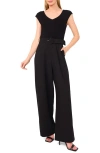 Ted Baker Belted Mixed Media Jumpsuit In Black
