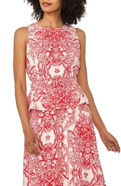 Ted Baker Belted Peplum Top In Pink