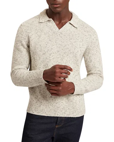 Ted Baker Berreto Relaxed Open Neck Twisted Sweater Polo In Yellow