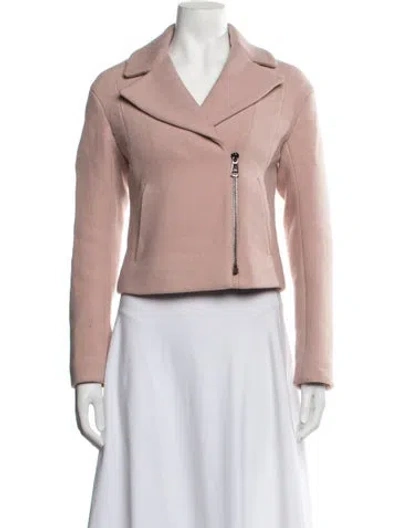 Pre-owned Ted Baker Biker Jacket In Pink