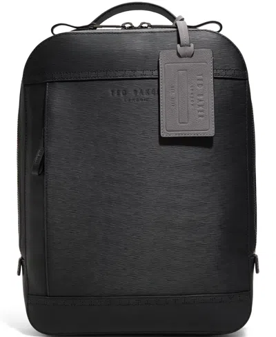 Ted Baker Black Leather Backpack In Other Black