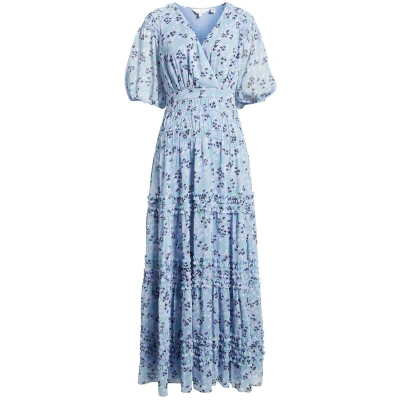 Ted Baker Blakeli Maxi Dress Light Blue Heart Print