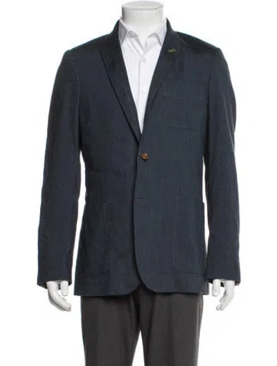 Pre-owned Ted Baker Blazer In Blue